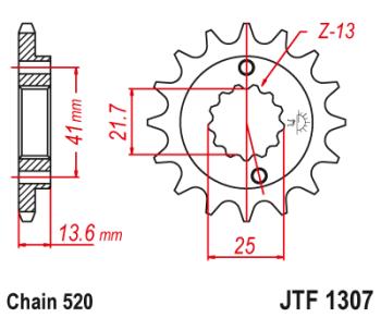 1 659 р. Звезда цепного привода JTF1307 15RB  jtf1307.15rb  с доставкой в г. Керчь. Увеличить фотографию 1