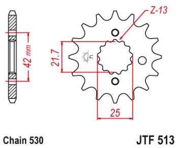 1 099 р. Звезда цепного привода JTF513 16RB  jtf513.16rb  с доставкой в г. Керчь. Увеличить фотографию 1