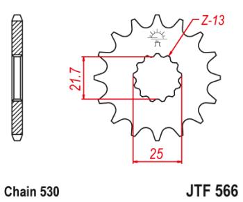 1 269 р. Звезда цепного привода JTF566 15RB  jtf566.15rb  с доставкой в г. Керчь. Увеличить фотографию 1