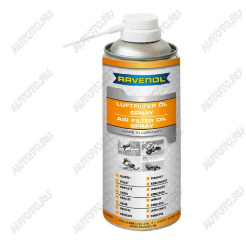 2 169 р. Смазка воздушного фильтра RAVENOL Air Filter Oil-Spray (0,4л)  1360301-400-05-000  с доставкой в г. Керчь