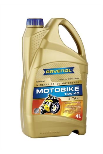 6 949 р. Моторное масло RAVENOL Motobike 4-T Mineral 15W-40 (4л)  1173121-004-01-999  с доставкой в г. Керчь. Увеличить фотографию 1