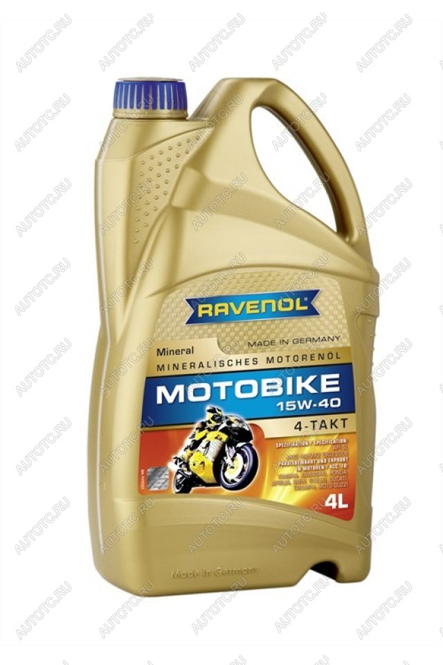 6 949 р. Моторное масло RAVENOL Motobike 4-T Mineral 15W-40 (4л)  1173121-004-01-999  с доставкой в г. Керчь