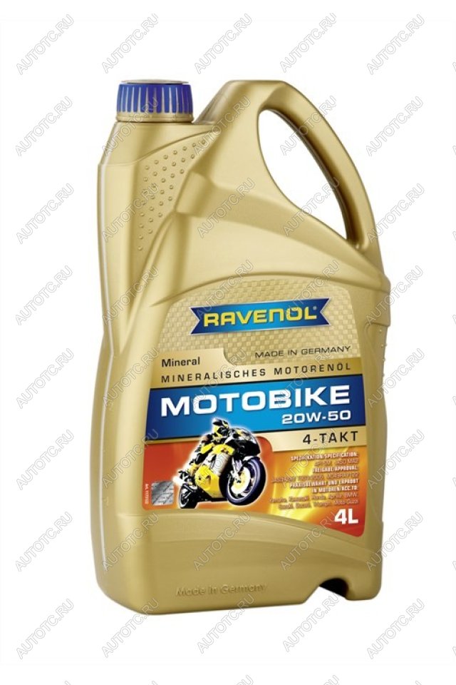 5 849 р. Моторное масло RAVENOL Motobike 4-T Mineral 20W-50 (4л)  1173122-004-01-999  с доставкой в г. Керчь