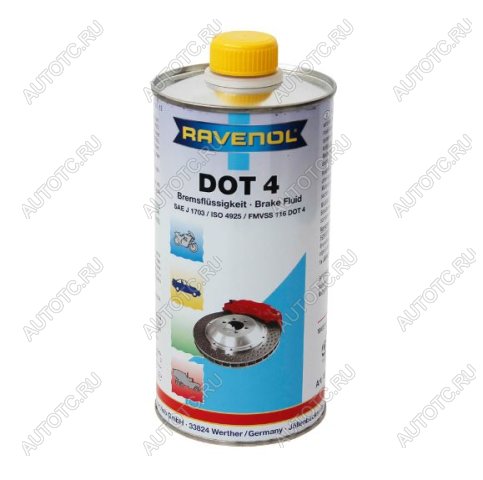 1 969 р. Тормозная жидкость RAVENOL DOT 4 (1л)  1350601-001-01-000  с доставкой в г. Керчь