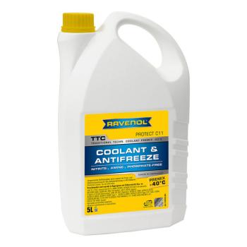 2 599 р. Антифриз RAVENOL TTC Protect C11 Premix (5л)  1410105-005-01-999  с доставкой в г. Керчь. Увеличить фотографию 1