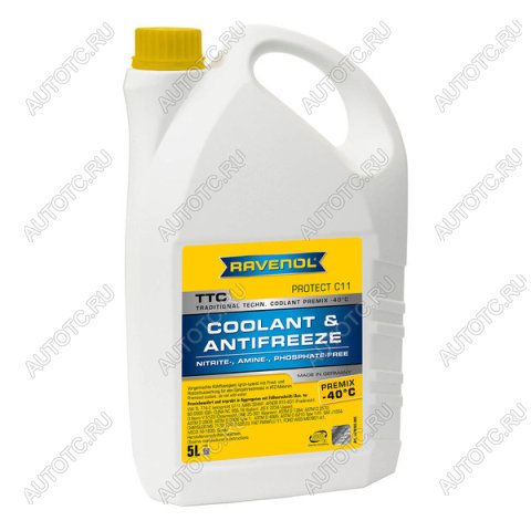 2 599 р. Антифриз RAVENOL TTC Protect C11 Premix (5л)  1410105-005-01-999  с доставкой в г. Керчь