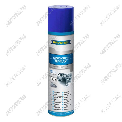769 р. Полироль для пластмасс RAVENOL Cockpit-Spray (0,4л)  1360031-400-05-000  с доставкой в г. Керчь