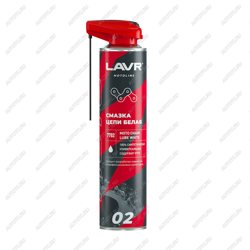 969 р. Смазка цепи LAVR MOTO Дорожная Белая 0,52л  ln7702  с доставкой в г. Керчь