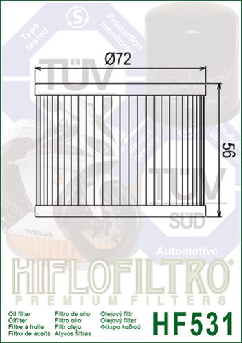 649 р. Масляный Фильтр HIFLO HF531  hf531  с доставкой в г. Керчь. Увеличить фотографию 2