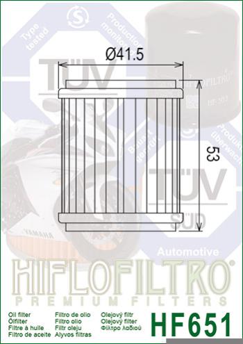 569 р. Масляный Фильтр HIFLO HF651  hf651  с доставкой в г. Керчь. Увеличить фотографию 2