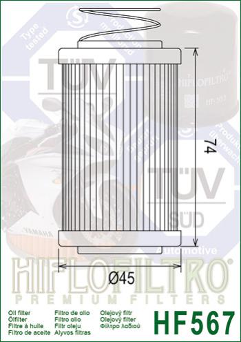 1 229 р. Масляный Фильтр HIFLO HF567  hf567  с доставкой в г. Керчь. Увеличить фотографию 2