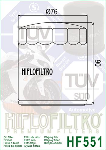 999 р. Масляный Фильтр HIFLO HF551  hf551  с доставкой в г. Керчь. Увеличить фотографию 2