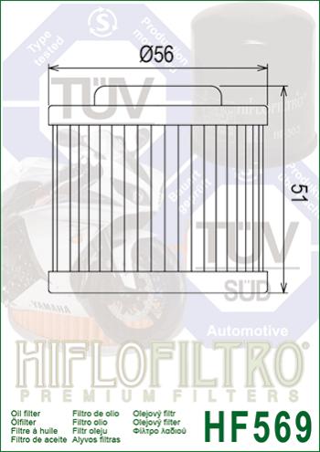 1 179 р. Масляный Фильтр HIFLO HF569  hf569  с доставкой в г. Керчь. Увеличить фотографию 2