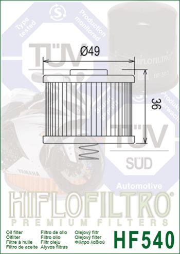 379 р. Масляный Фильтр HIFLO HF540  hf540  с доставкой в г. Керчь. Увеличить фотографию 2