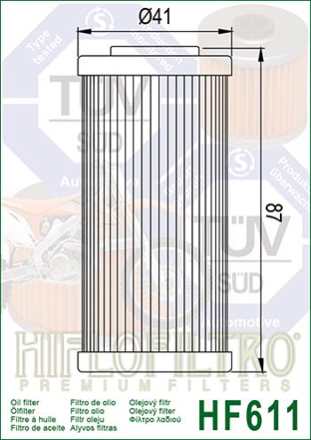 599 р. Масляный Фильтр HIFLO HF611  hf611  с доставкой в г. Керчь. Увеличить фотографию 2
