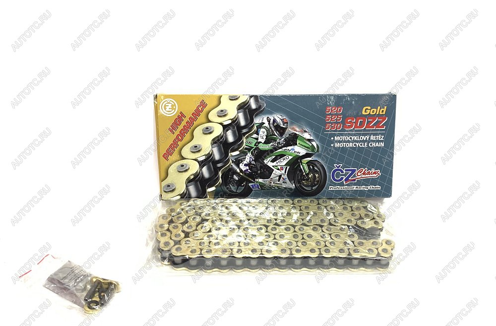 17 999 р. Цепь привода CZ Chains 520 SDZZ Gold X-Ring - 116 Усиленная  520sdzz-116  с доставкой в г. Керчь