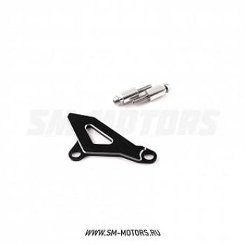 1 449 р. Защита ведущей звезды Kawasaki KLX450R 08-15  SM-PARTS черная  010263-757-1470  с доставкой в г. Керчь. Увеличить фотографию 1