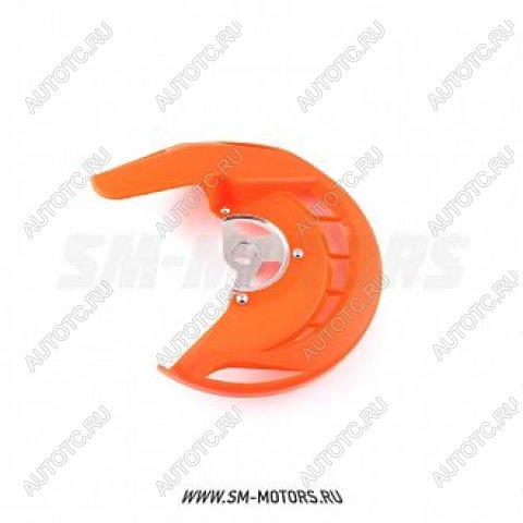 2 299 р. Защита переднего тормозного диска KTM EXCEXCFSXSXF 03-15  SM-PARTS оранжевая  010263-185-7827  с доставкой в г. Керчь