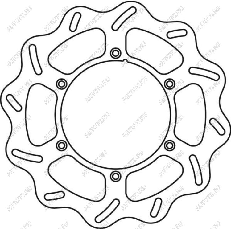 7 299 р. Тормозной диск передний Yamaha YZ125250 01-16, YZ250F 01-15, YZ450F 03-15 GoldFren  1301f1  с доставкой в г. Керчь