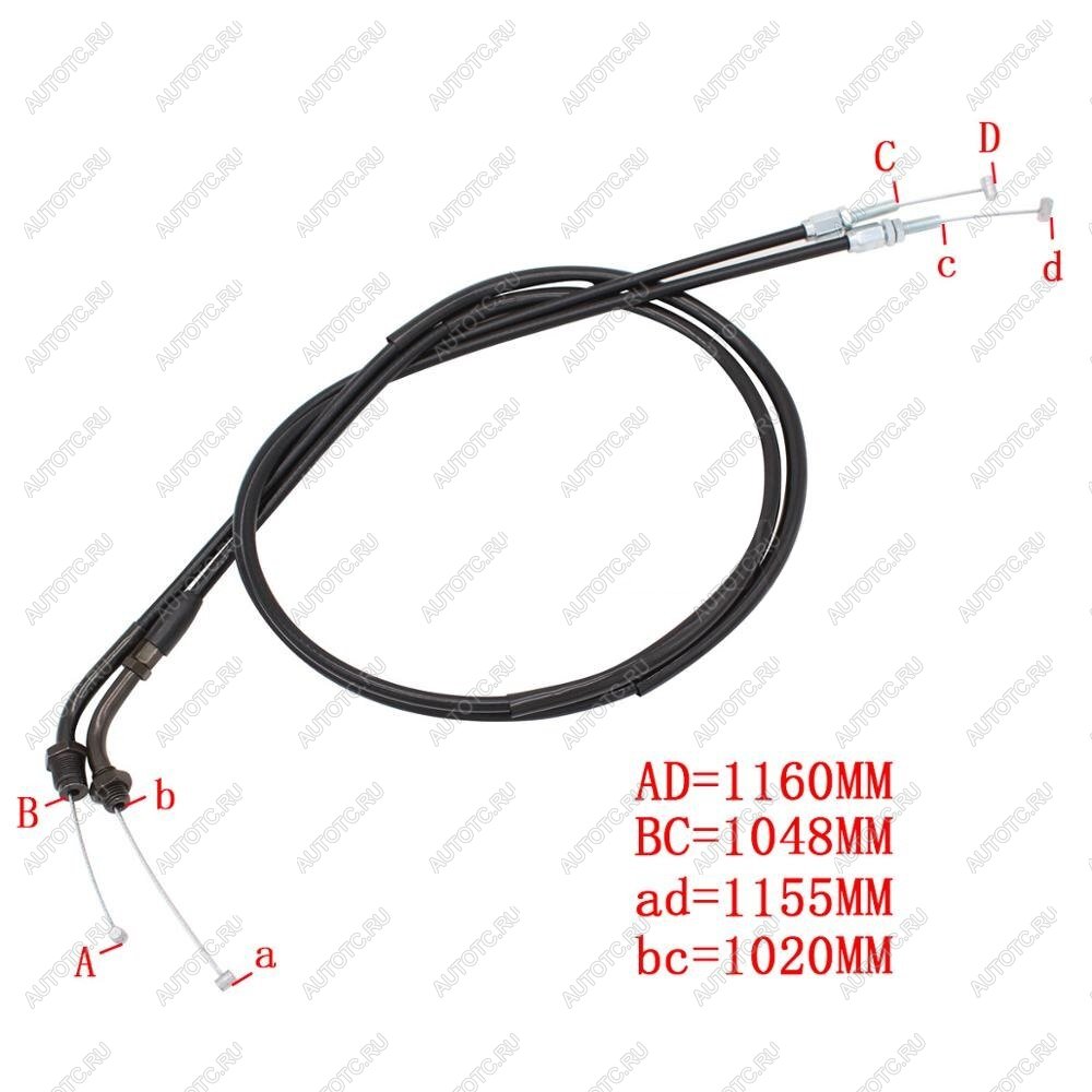 1 599 р. Тросик газа для мотоцикла Honda Steed 400600, VT750VT400, VF250VF750  пм-00023989  с доставкой в г. Керчь