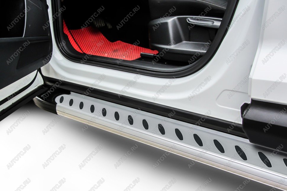 21 999 р. Пороги алюминиевые Prestige SLITKOFF  Brilliance V5 (2012-2018) (Silver)  с доставкой в г. Керчь
