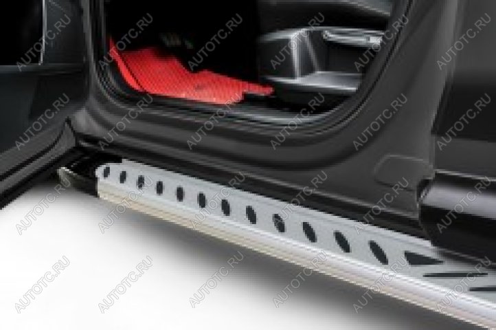 21 999 р. Пороги алюминиевые Elite SLITKOFF  Toyota RAV4  XA30 (2010-2013) 5 дв. удлиненный 2-ой рестайлинг (Silver)  с доставкой в г. Керчь
