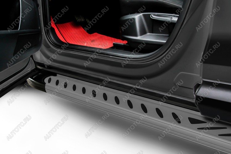 21 999 р. Пороги алюминиевые Elite SLITKOFF  Volvo XC60 (2008-2013)  дорестайлинг (Grafit)  с доставкой в г. Керчь