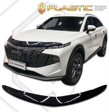 1 999 р. Дефлектор капота CA-Plastiс Haval F7 (2024-2025) (серия Classic черный)  с доставкой в г. Керчь. Увеличить фотографию 2
