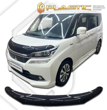 2 079 р. Дефлектор капота (к. Custom) CA-Plastiс Mitsubishi Delica D:2 2 (2015-2025) (серия Classic черный)  с доставкой в г. Керчь. Увеличить фотографию 2