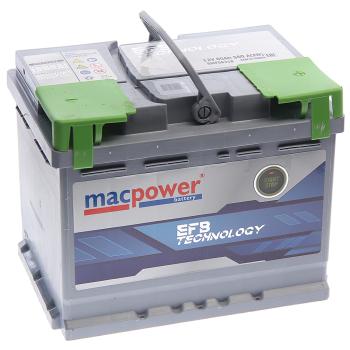 13 699 р. Аккумулятор MACPOWER EFB 60Ач обратная полярность MACPOWER 6ст60(0) smf5632052(56318)  с доставкой в г. Керчь. Увеличить фотографию 1