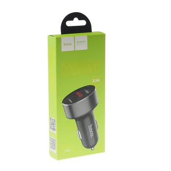429 р. Устройство зарядное в прикуриватель 2USB 12-24V 2.1A с дисплеем HOCO HOCO z26 black HOCO z26 black  с доставкой в г. Керчь. Увеличить фотографию 2