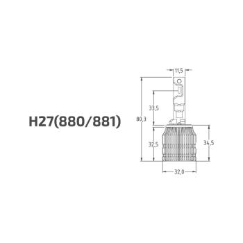 2 889 р. Лампа светодиодная 12V H27 PGJ13 бокс (2шт.) MTF MTF lan27k6  с доставкой в г. Керчь. Увеличить фотографию 6