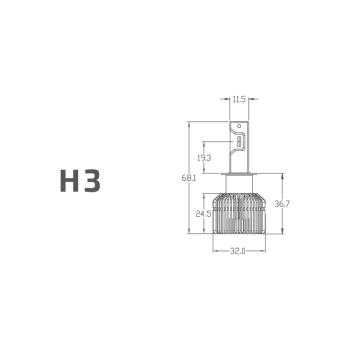 2 889 р. Лампа светодиодная 12V H3 PK22s бокс (2шт.) MTF MTF lan03k6  с доставкой в г. Керчь. Увеличить фотографию 6