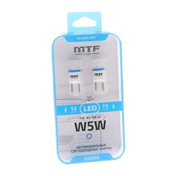 1 279 р. Лампа светодиодная 12V W5W T10W 2.1х9.5d блистер (2шт.) MTF MTF w5w50pt  с доставкой в г. Керчь. Увеличить фотографию 1