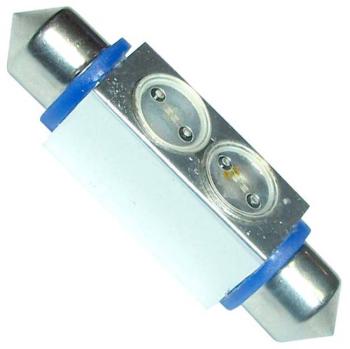 141 р. Лампа светодиодная 12V C20W SV8.5-8 42мм двухцокольная 2 светодиода Super Brite White MEGAPOWER MEGAPOWER-AUTOMOTIVE 50433b  с доставкой в г. Керчь. Увеличить фотографию 1