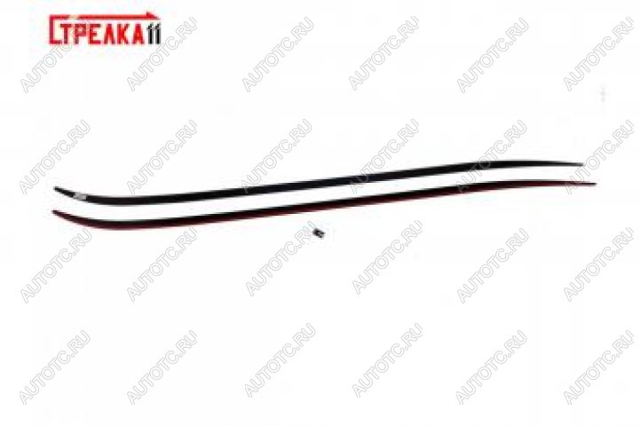 1 699 р. Водостоки лобового стекла Стрелка 11 Toyota Camry XV50 дорестайлинг (2011-2014) (черные)  с доставкой в г. Керчь