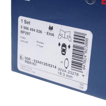 2 699 р. Колодки тормозные передние (4шт.) BOSCH Ford Mondeo Mk3,B4Y дорестайлинг, седан (2000-2003)  с доставкой в г. Керчь. Увеличить фотографию 3