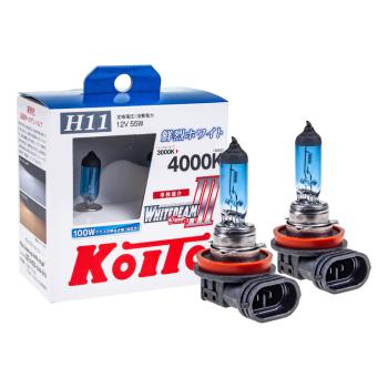 3 499 р. Лампа 12V H11 55W PGJ19-2 +100% бокс (2шт.) Whitebeam KOITO KOITO p0750w KOITO p0750w  с доставкой в г. Керчь. Увеличить фотографию 1