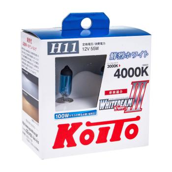3 499 р. Лампа 12V H11 55W PGJ19-2 +100% бокс (2шт.) Whitebeam KOITO KOITO p0750w KOITO p0750w  с доставкой в г. Керчь. Увеличить фотографию 3