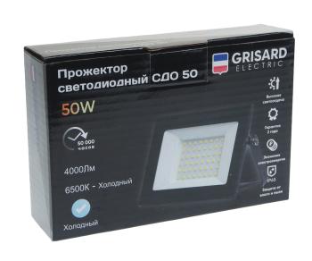 469 р. Светильник светодиодный 220V 50W 6500K черный GRISARD ELECTRIC GRISARD ELECTRIC gre-004-0002 GRISARD ELECTRIC gre-004-0002  с доставкой в г. Керчь. Увеличить фотографию 5