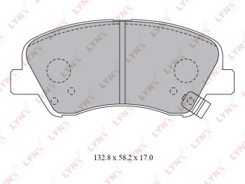 1 799 р. Колодки тормозные HYUNDAI Solaris (10-16) KIA Soul (09-) (1.6) передние (4шт.) LYNX LYNX bd3619 LYNX bd3619  с доставкой в г. Керчь. Увеличить фотографию 1