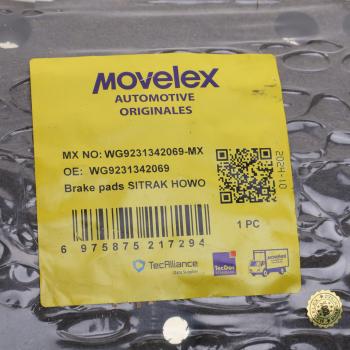 559 р. Накладка тормозной колодки SITRAK HOWO задняя (187х220) MOVELEX MOVELEX wg9231342069-mx MOVELEX wg9231342069-mx  с доставкой в г. Керчь. Увеличить фотографию 3