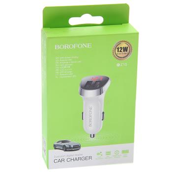 479 р. Устройство зарядное в прикуриватель 2USB 12V белое BOROFONE BOROFONE bz15 white BOROFONE bz15 white  с доставкой в г. Керчь. Увеличить фотографию 3