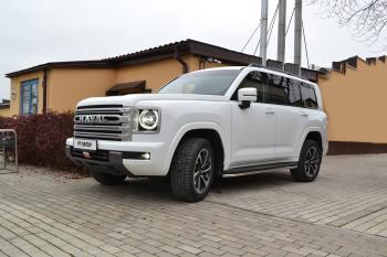 14 099 р. Защита порогов PT GROUP с окантовкой Ø38мм (НПС) HAVAL H9 2024-  Haval H9 (2024-2025)  с доставкой в г. Керчь. Увеличить фотографию 5