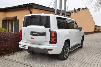 34 299 р. Защита порогов PT GROUP с алюминиевой площадкой Ø51мм(НПС) CHANGAN HUNTER Plus 2023-  Haval H9 (2024-2025)  с доставкой в г. Керчь. Увеличить фотографию 3