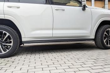 34 299 р. Защита порогов PT GROUP с алюминиевой площадкой Ø51мм(НПС) CHANGAN HUNTER Plus 2023-  Haval H9 (2024-2025)  с доставкой в г. Керчь. Увеличить фотографию 4