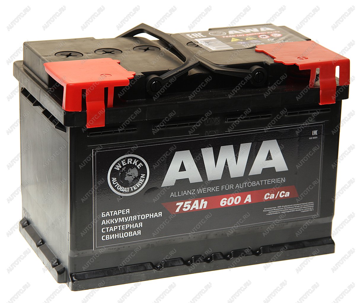 10 299 р. Аккумулятор AWA PRO 75Ач обратная полярность AWA 6ст75(0)  с доставкой в г. Керчь