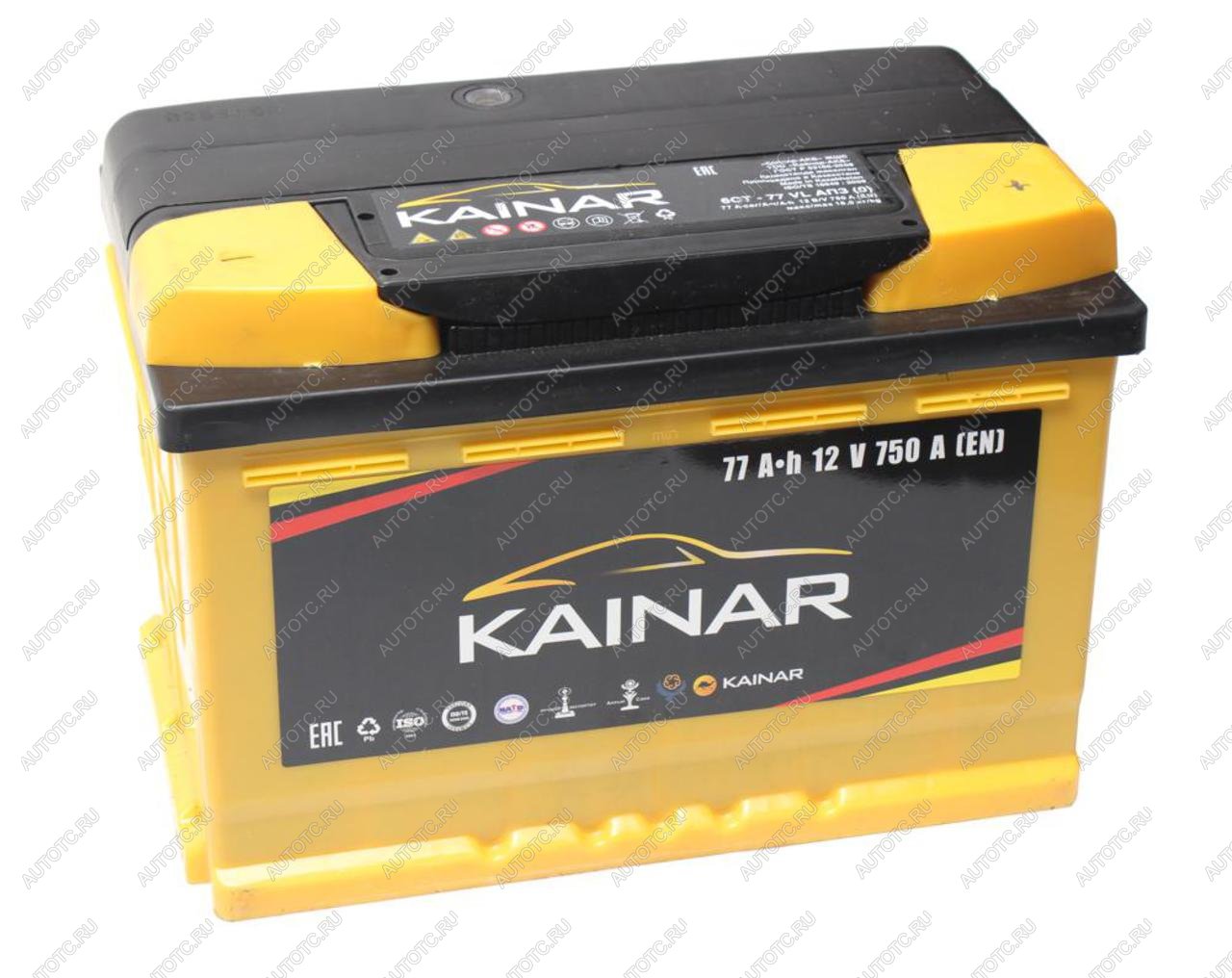 9 599 р. Аккумулятор KAINAR 77Ач обратная полярность KAINAR 6ст77(0)  с доставкой в г. Керчь