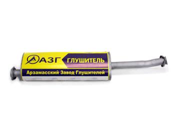 Глушитель ГАЗ-3302,3221 дв.CUMMINS 2.8,УМЗ-4216 ЕВРО-4 выход боковой усиленный АЗГ АЗГ 3221-1201008-50