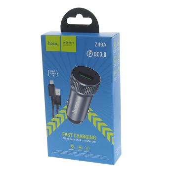 529 р. Устройство зарядное в прикуриватель 1USB 12V HOCO HOCO z49a grey  с доставкой в г. Керчь. Увеличить фотографию 3